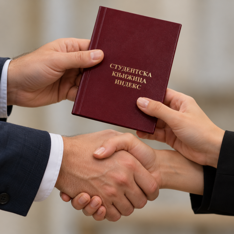 Предаја студентског индекса уз руковање